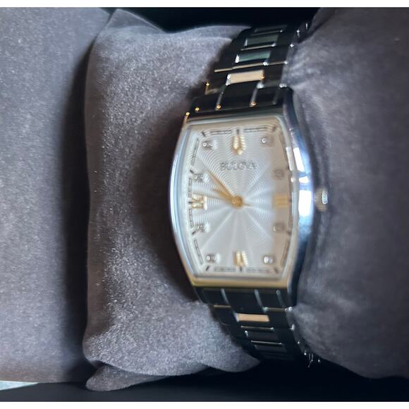 Bulova Diamond Women’s Accent Silver Stainless Steel Classic Watch main image 6
